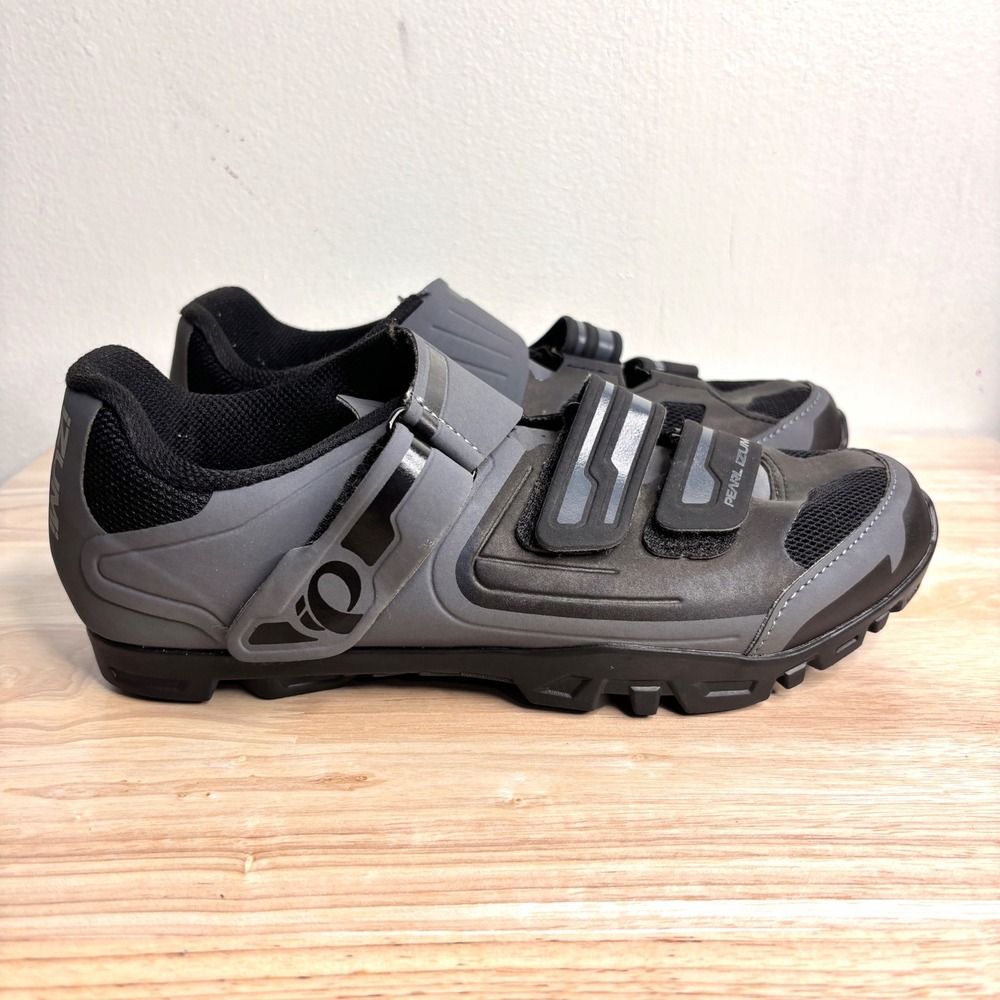 Pearl Izumi All Road Mountain Bike Shoes Men 8 Grey Black MTB Cycling Gorpcore
